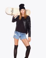 Skater Girl Style Leather Jacket - تصویر 2